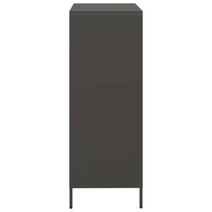 Highboard Schwarz 68x39x103,5 cm Stahl