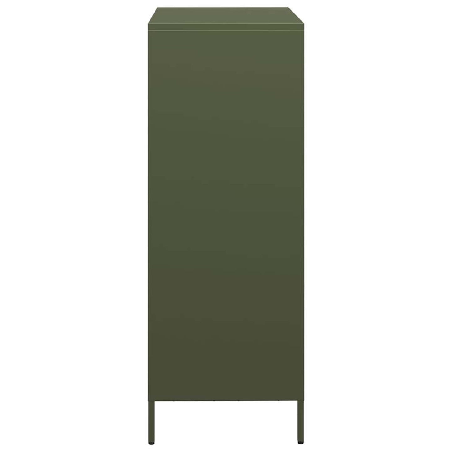 Highboard Olivgrün 68x39x103,5 cm Stahl