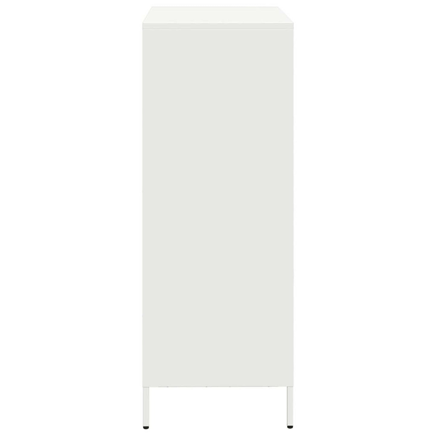 Highboard Weiß 68x39x103,5 cm Stahl