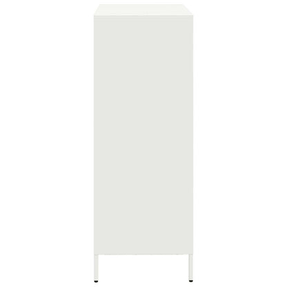 Highboard Weiß 68x39x103,5 cm Stahl