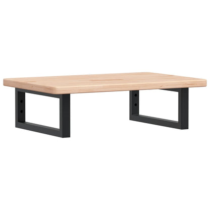 Waschtischplatte mit Halterung Stahl und Massivholz Eiche