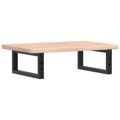 Waschtischplatte mit Halterung Stahl und Massivholz Eiche