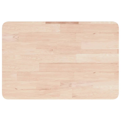 Waschtischplatte mit Halterung Stahl und Massivholz Eiche