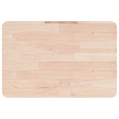 Waschtischplatte mit Halterung Stahl und Massivholz Eiche