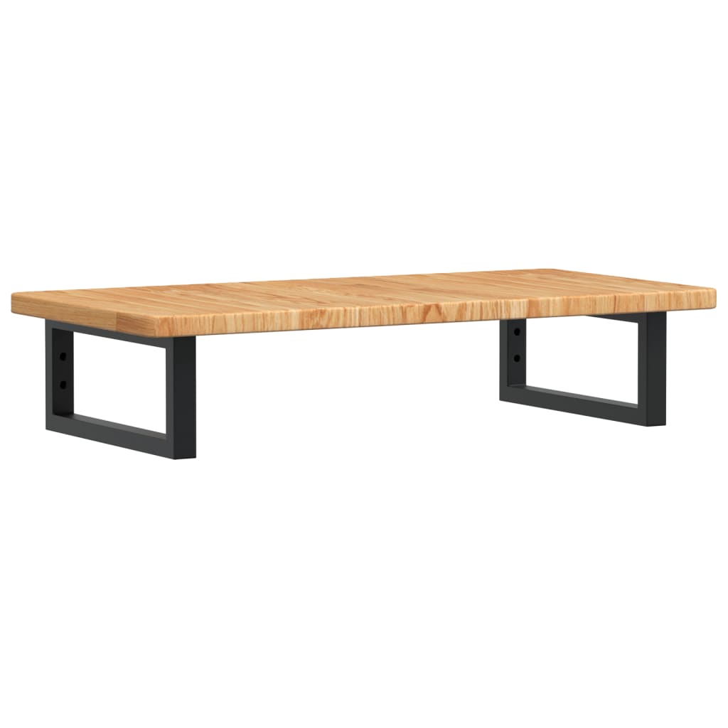Waschtischplatte mit Halterung Stahl und Massivholz Eiche