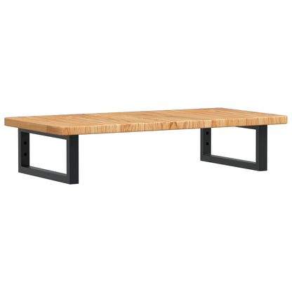 Waschtischplatte mit Halterung Stahl und Massivholz Eiche