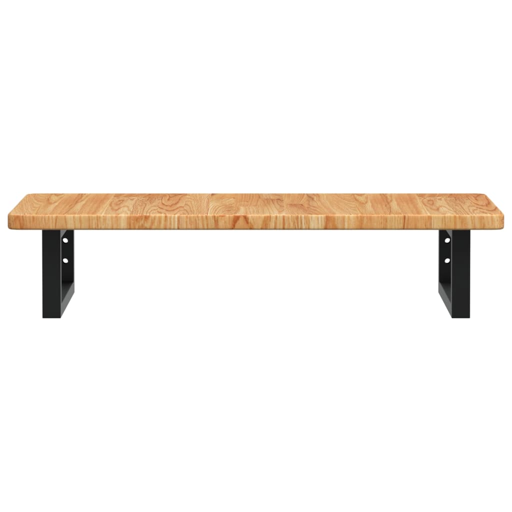 Waschtischplatte mit Halterung Stahl und Massivholz Eiche