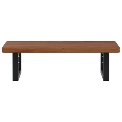 Waschtischplatte mit Halterung Stahl und Massivholz Eiche