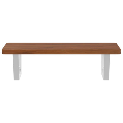 Waschtischplatte mit Halterung Stahl und Massivholz Eiche