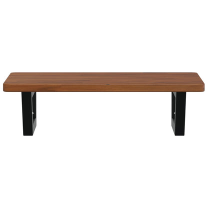 Waschtischplatte mit Halterung Stahl und Massivholz Eiche