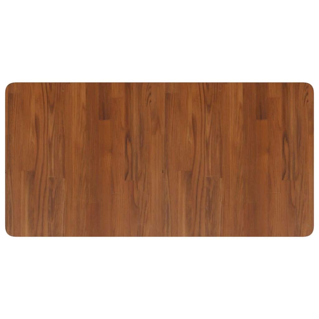 Waschtischplatte mit Halterung Stahl und Massivholz Eiche