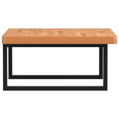 Waschbeckenregal Wandmontage Stahl und Massivholz Buche