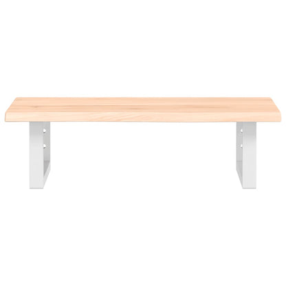 Waschtischplatte mit Halterung Stahl und Massivholz Eiche