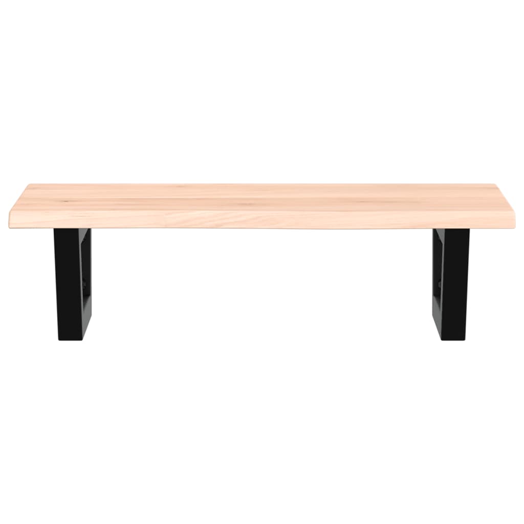 Waschtischplatte mit Halterung Stahl und Massivholz Eiche