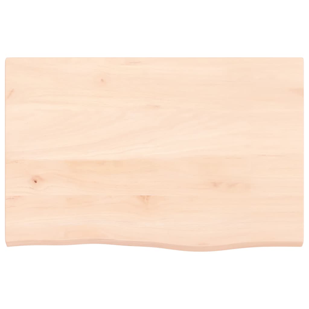 Waschtischplatte mit Halterung Stahl und Massivholz Eiche