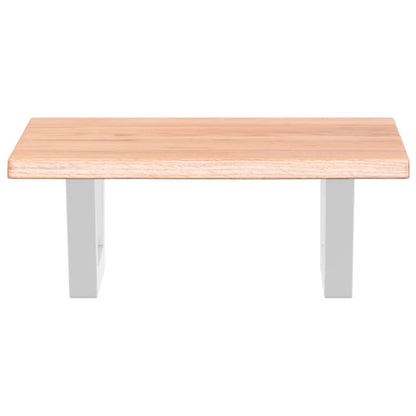 Waschtischplatte mit Halterung Stahl und Massivholz Eiche