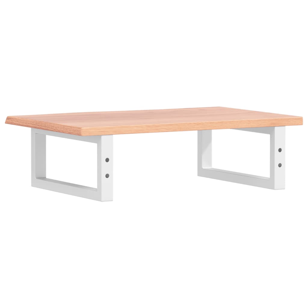Waschtischplatte mit Halterung Stahl und Massivholz Eiche