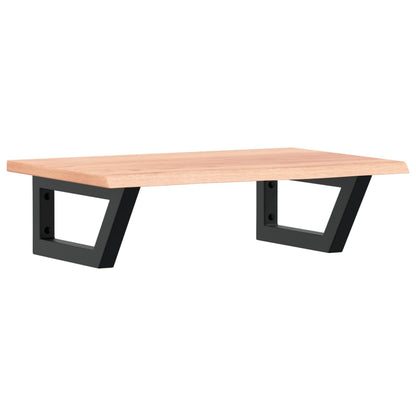 Waschtischplatte mit Halterung Stahl und Massivholz Eiche