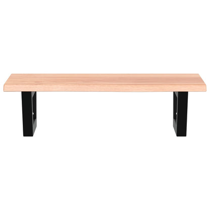 Waschtischplatte mit Halterung Stahl und Massivholz Eiche