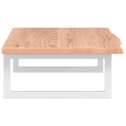 Waschtischplatte mit Halterung Stahl und Massivholz Eiche