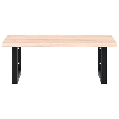 Waschtischplatte mit Halterung Stahl und Massivholz Eiche