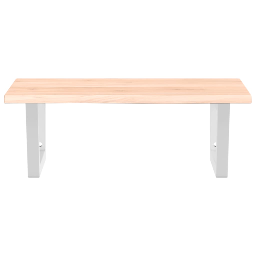 Waschtischplatte mit Halterung Stahl und Massivholz Eiche