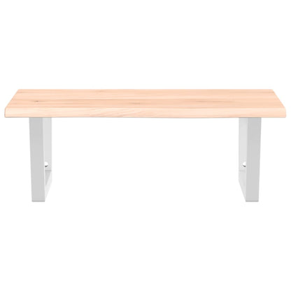Waschtischplatte mit Halterung Stahl und Massivholz Eiche