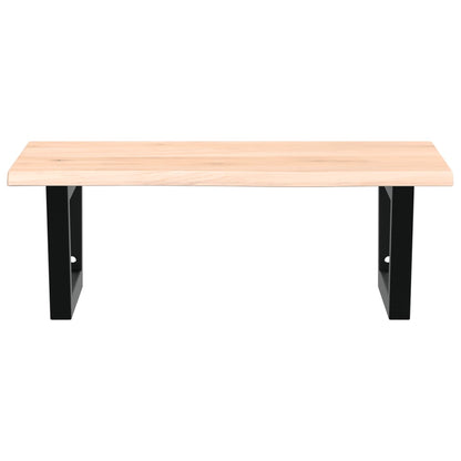 Waschtischplatte mit Halterung Stahl und Massivholz Eiche