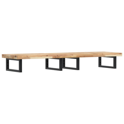 Waschbeckenregal Wandmontage Stahl und Akazienholz