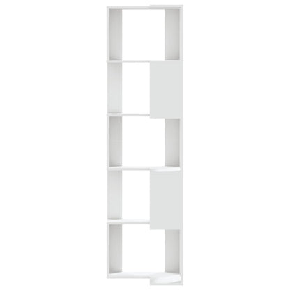 Eck-Bücherregal 5 Böden Weiß 50x50x179 cm Holzwerkstoff
