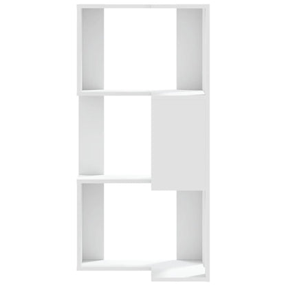 Eck-Bücherregal 3 Böden Weiß 50x50x102 cm Holzwerkstoff