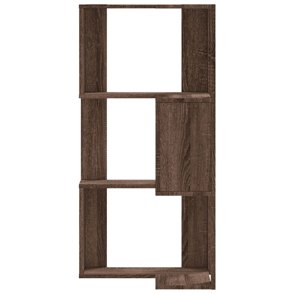 Eck-Bücherregal 3 Böden Eichen-Optik 50x50x102 cm Holzwerkstoff