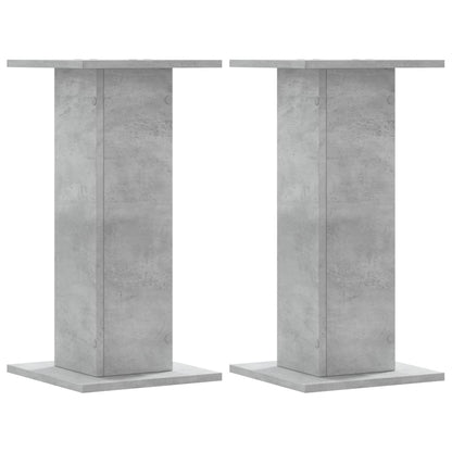 Lautsprecherständer 2 Stk. Betongrau 30x30x60 cm Holzwerkstoff