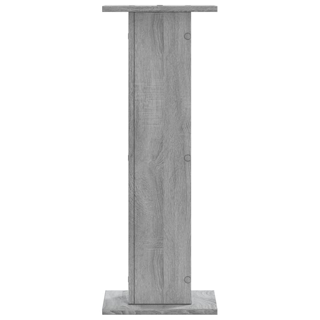 Lautsprecherständer 2 Stk. Grau Sonoma 30x30x80cm Holzwerkstoff
