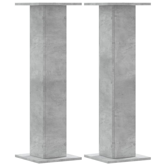 Lautsprecherständer 2 Stk. Betongrau 30x30x95 cm Holzwerkstoff