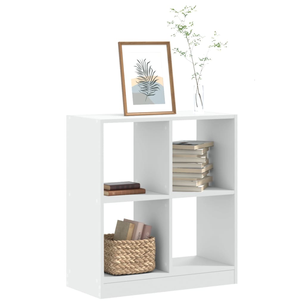 Bogreol Hvid 68,5x32x75 cm Træmateriale
