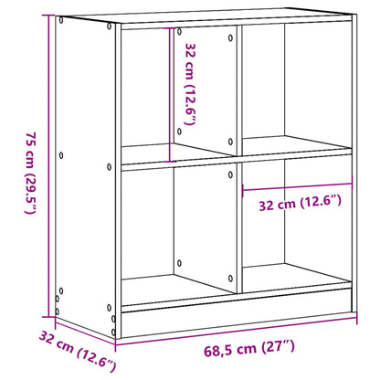 Bücherregal Altholz-Optik 68,5x32x75 cm Holzwerkstoff