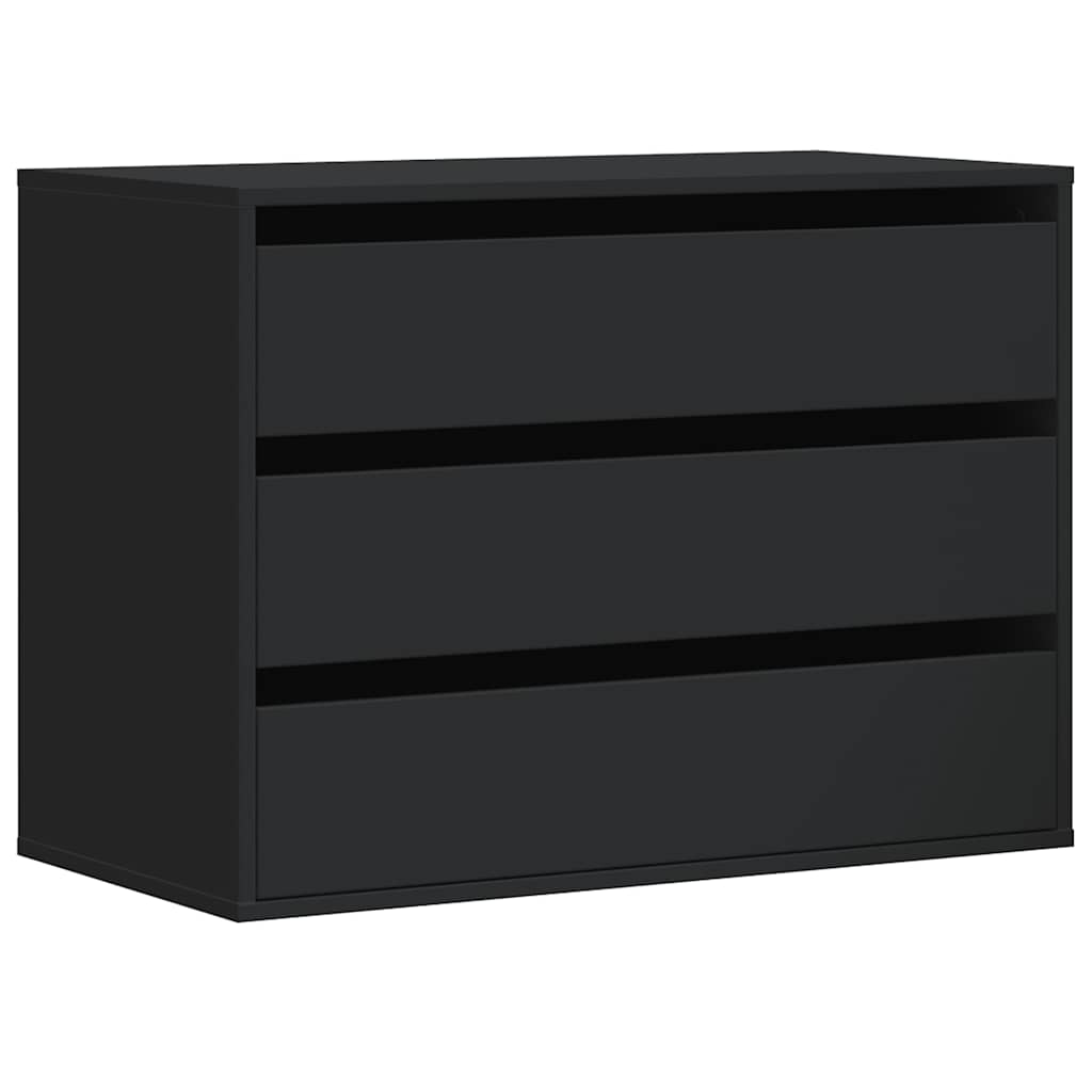 Kommode Schwarz 80x41x58 cm Holzwerkstoff