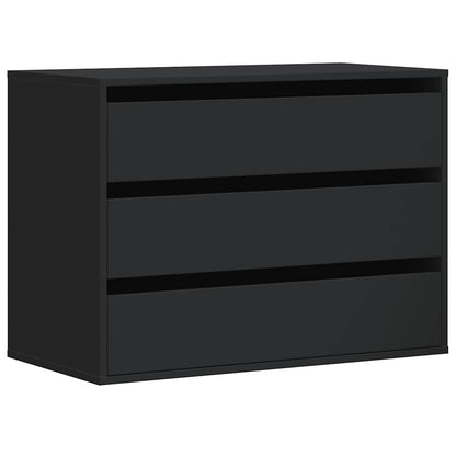 Kommode Schwarz 80x41x58 cm Holzwerkstoff