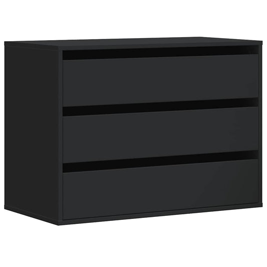 Kommode Schwarz 80x41x58 cm Holzwerkstoff