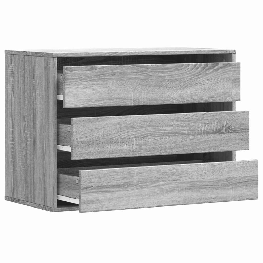 Kommode Grau Sonoma 80x41x58 cm Holzwerkstoff
