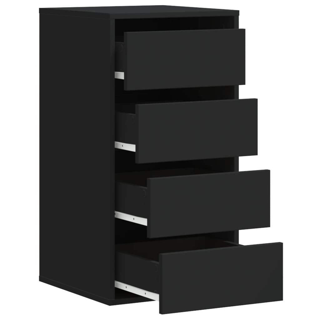 Kommode Schwarz 40x41x76 cm Holzwerkstoff