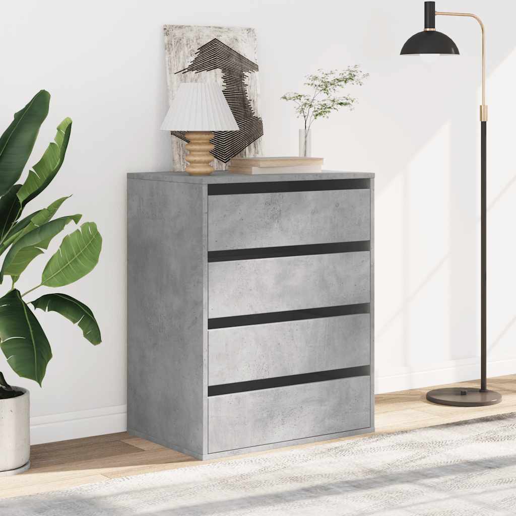 Kommode Betongrau 60x41x76 cm Holzwerkstoff