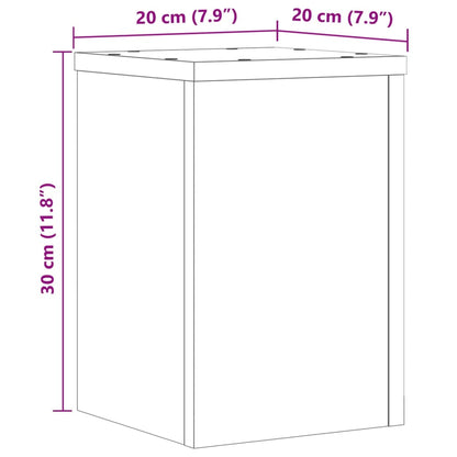 Pflanzenständer 2 Stk. Altholz-Optik 20x20x30 cm Holzwerkstoff