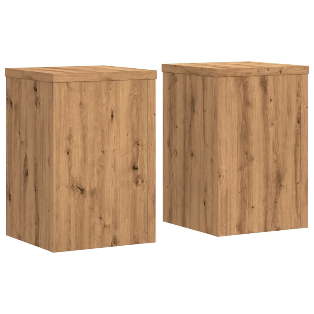 Pflanzenständer 2 Stk. Artisan-Eiche 25x25x35 cm Holzwerkstoff