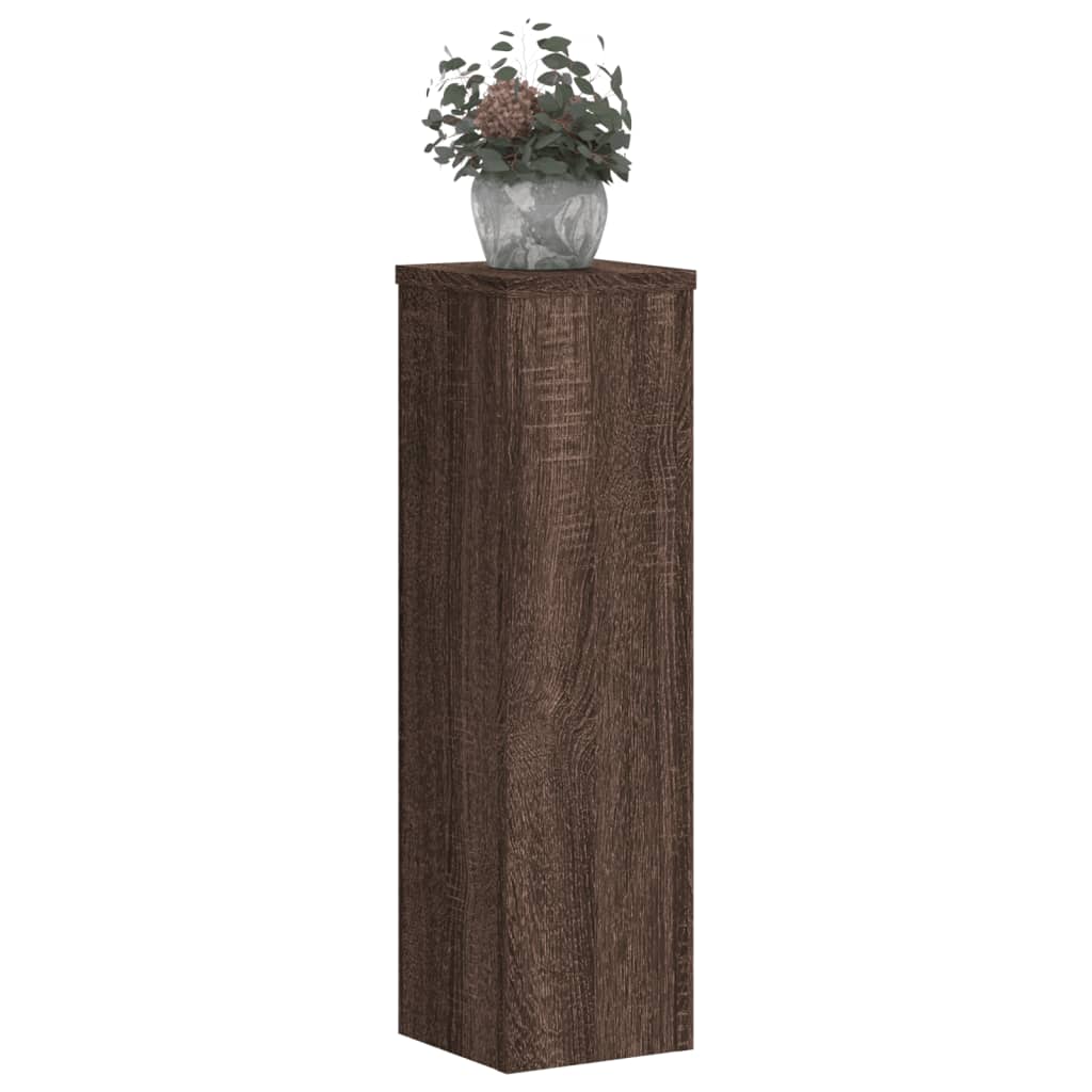 Pflanzenständer 2 Stk. Eichen-Optik 17x17x60 cm Holzwerkstoff