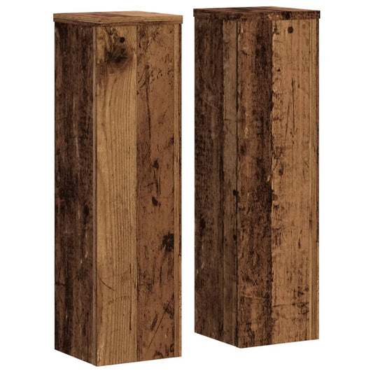 Pflanzenständer 2 Stk. Altholz-Optik 17x17x60 cm Holzwerkstoff