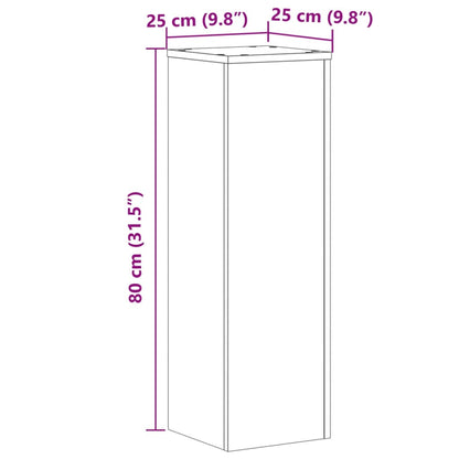 Pflanzenständer 2 Stk. Altholz-Optik 25x25x80 cm Holzwerkstoff