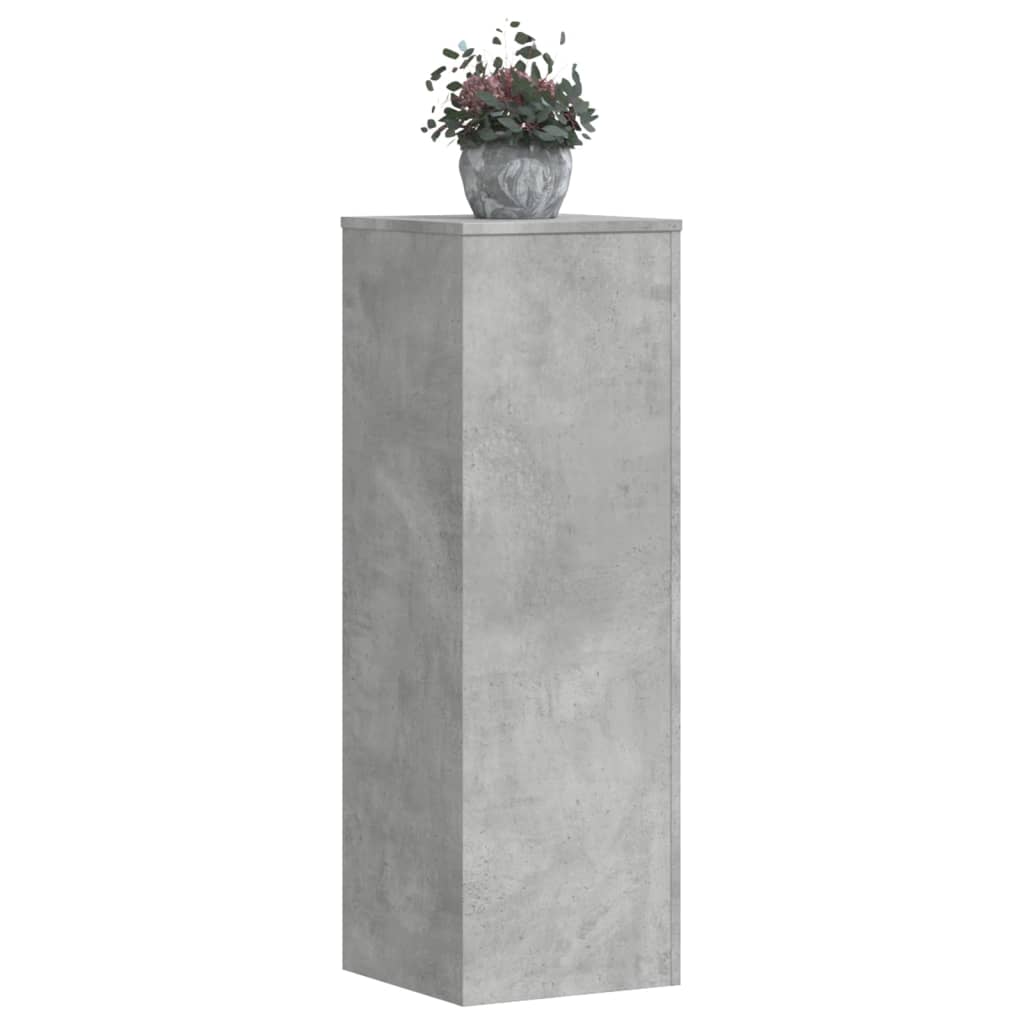 Pflanzenständer Betongrau 33x33x100 cm Holzwerkstoff