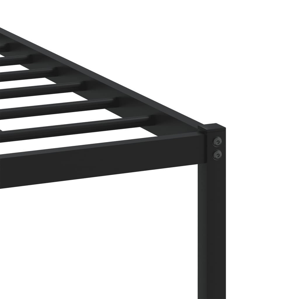 Metalseng uden madras røget eg 90x200 cm